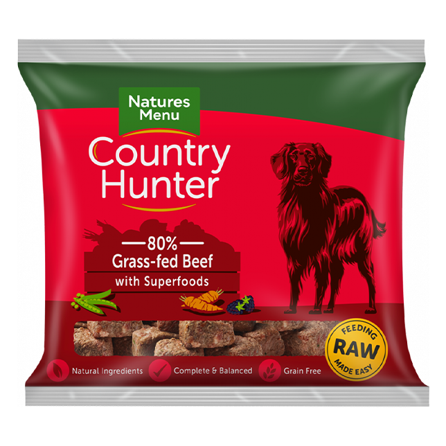 Country Hunter Raw Nuggets - Grass-Fed Beef with Superfoods (Bone Free) - Thumper’s Pet Supplies
