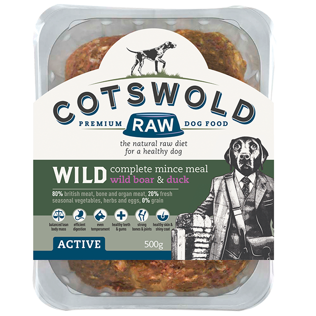 Cotswold RAW Active 80/20 Wild Range Mince with Wild Boar & Duck - Complete - Thumper’s Pet Supplies