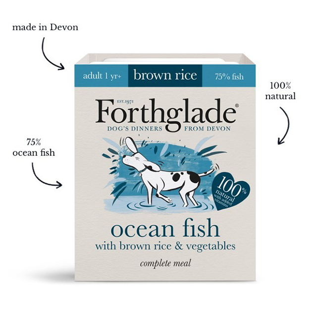 Forthglade Ocean Fish with Brown Rice &amp; Vegetables Natural Wet Dog Food - Thumper’s Pet Supplies