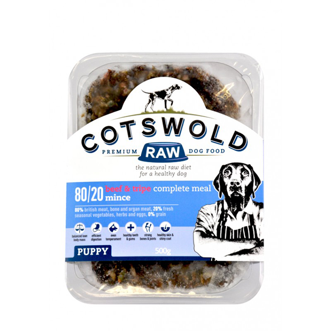 Cotswold RAW Puppy 80/20 Beef &amp; Tripe Mince - Complete - Thumper’s Pet Supplies