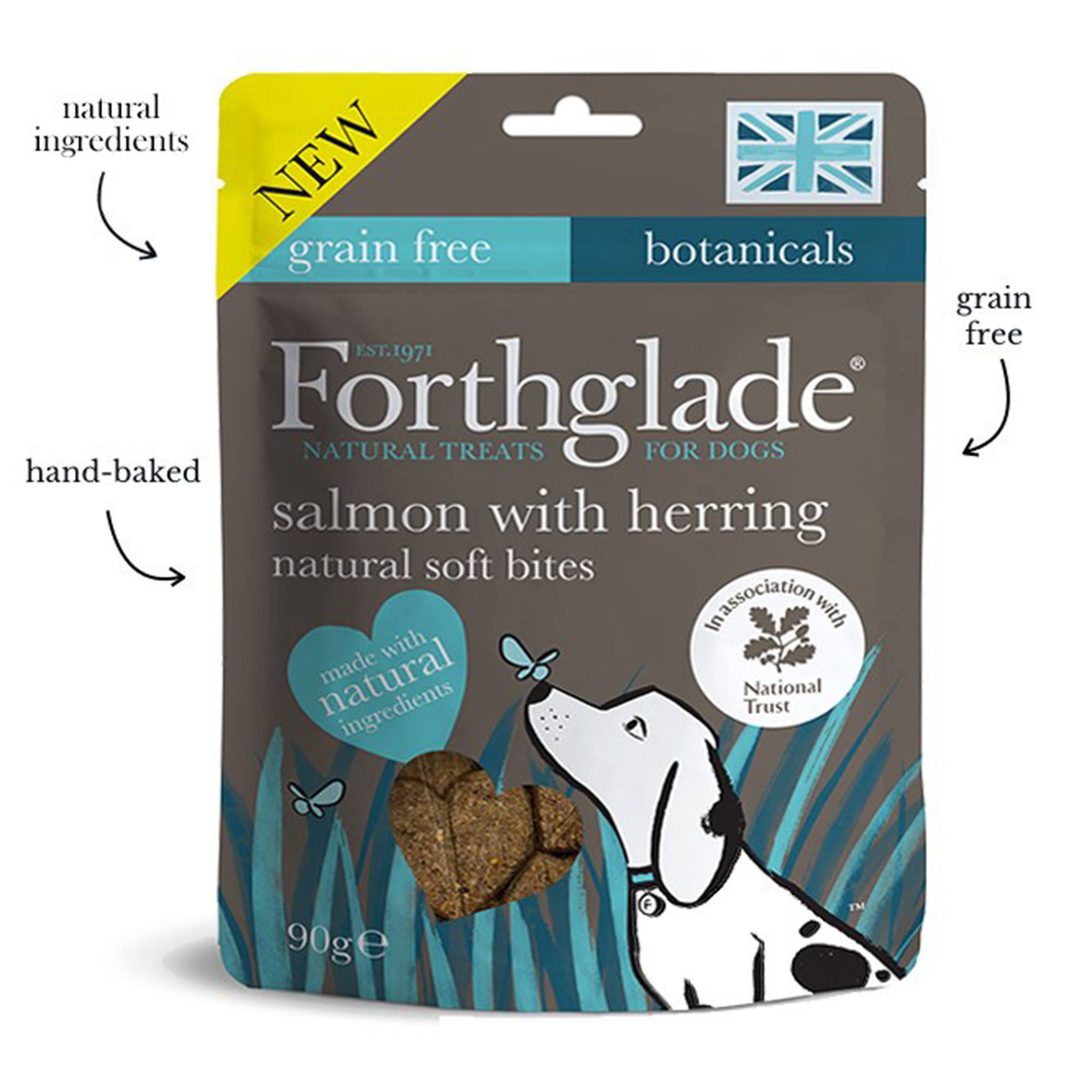 Forthglade Natural Soft Bite Treats Salmon with Herring - Thumper’s Pet Supplies