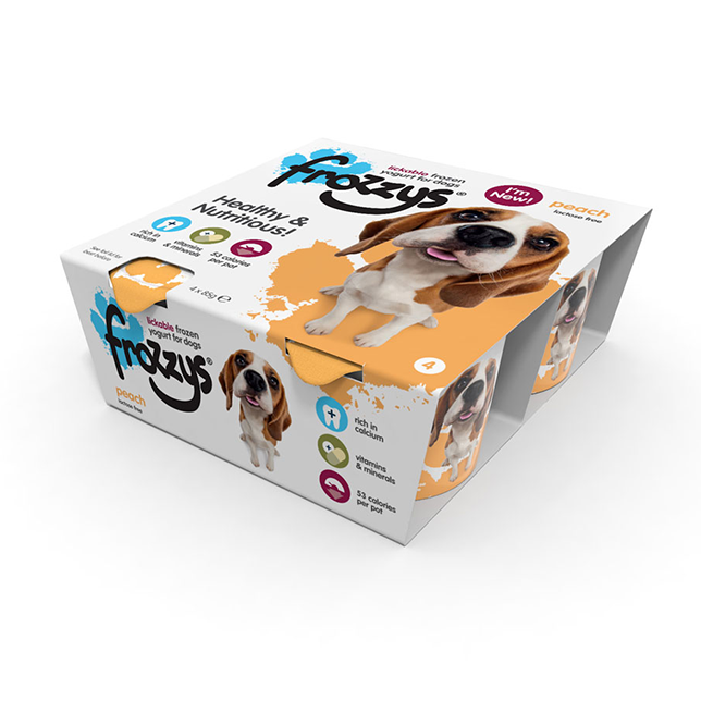 Frozzys Lickable Frozen Yogurt for dogs - Peach - Thumper’s Pet Supplies