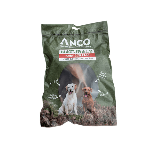 Anco Naturals Hairy Cow Ears - Thumper’s Pet Supplies