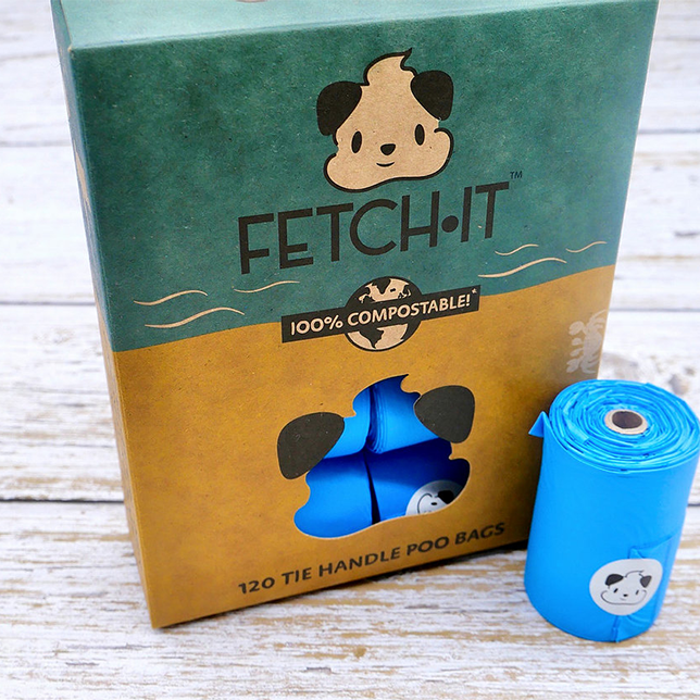 FETCH·IT Compostable Poo Bags with Tie Handle - Thumper’s Pet Supplies
