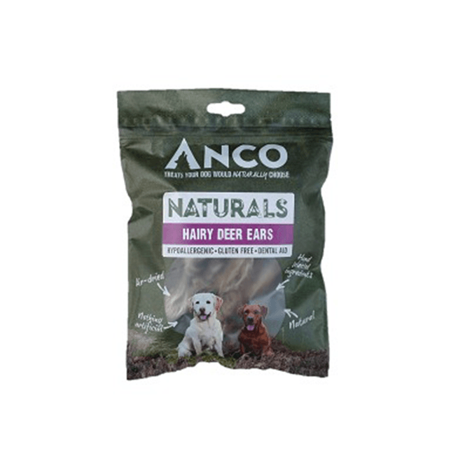 Anco Naturals Hairy Deer Ears - Thumper’s Pet Supplies