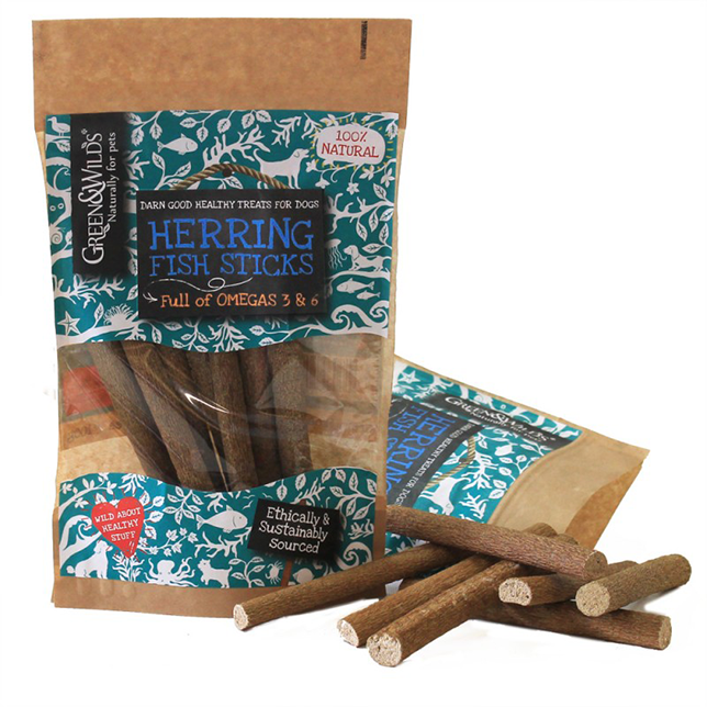 Green &amp; Wild&#39;s Herring Fish Sticks - Thumper’s Pet Supplies