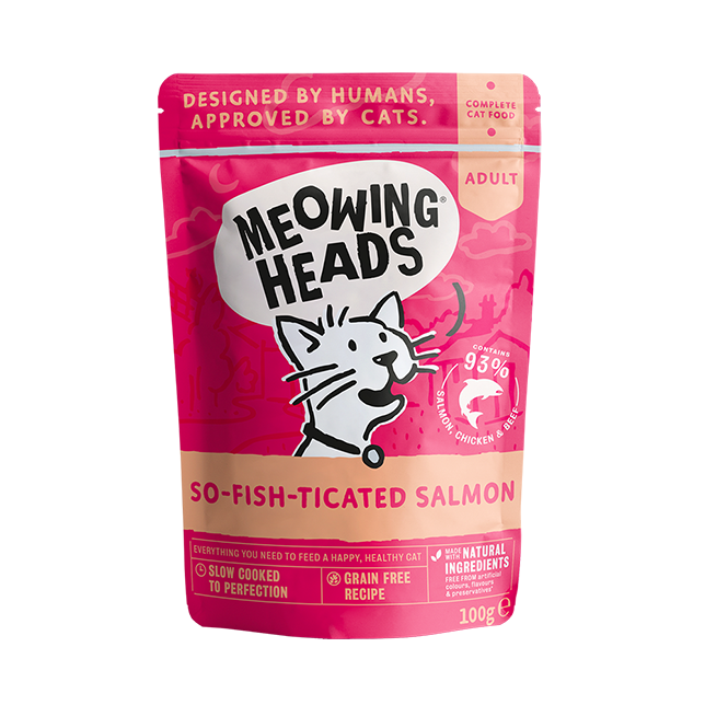 Meowing Heads So-Fish-Ticated Salmon - Wet Food - Thumper’s Pet Supplies