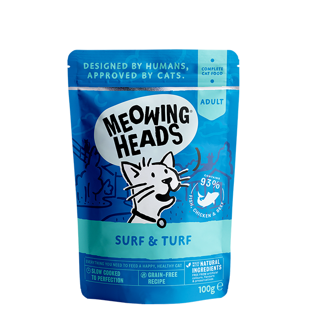 Meowing Heads Surf &amp; Turf - Wet Food - Thumper’s Pet Supplies