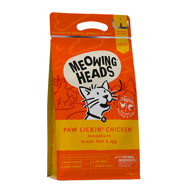 Meowing Heads Paw Lickin’ Chicken - Dry Food - Thumper’s Pet Supplies