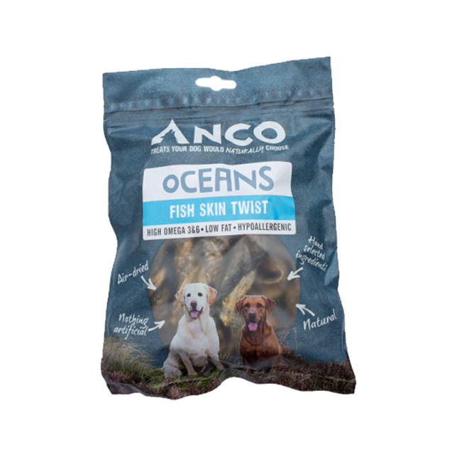Anco Oceans Fish Skin Twists - Thumper’s Pet Supplies