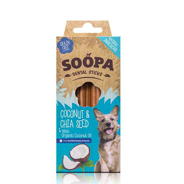 Soopa Dental Sticks Coconut & Chia Seed - Thumper’s Pet Supplies