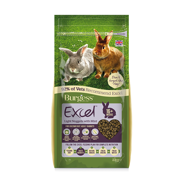 Burgess Excel Light Nuggets with Mint for Overweight Adult Rabbits - Thumper’s Pet Supplies