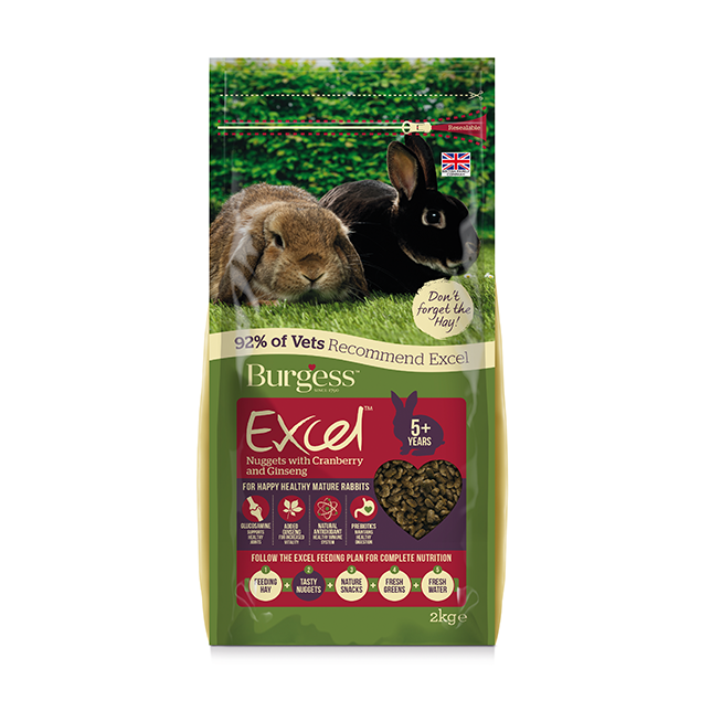 Burgess Excel Nuggets with Cranberry and Ginseng for Mature Rabbits - Thumper’s Pet Supplies
