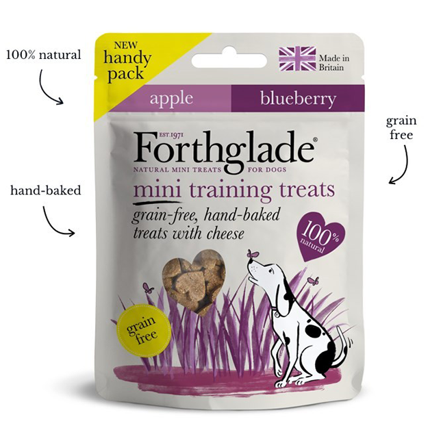 Forthglade Mini Training Treats Grain Free, Hand Baked Treats with Cheese, Apple &amp; Blueberry - Thumper’s Pet Supplies