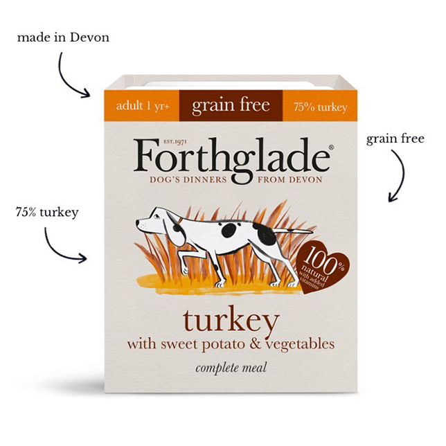 Forthglade Turkey with Sweet Potato &amp; Vegetables Natural Wet Dog Food - Thumper’s Pet Supplies